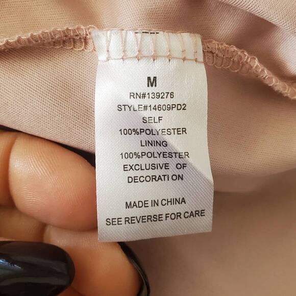 Daniel Rainn Pink Sheer Boho Floral Shirt Top Size M - Picture 9 of 11